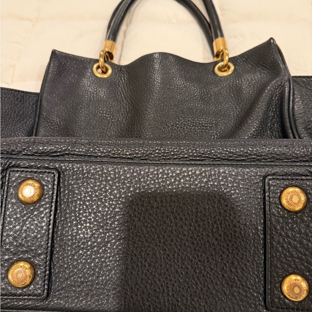 Marc by Marc Jacobs Black Tote with Gold Accents - Picture 3 of 7